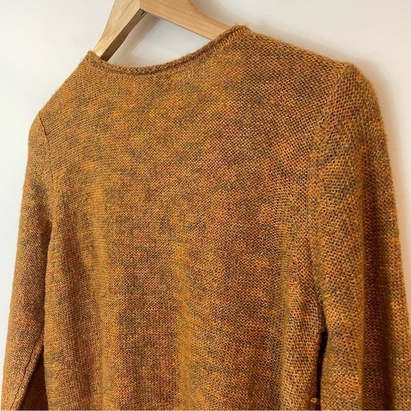 Habitat Asymmetrical Knit Sweater Womens S Orange Multicolour Pullover Lagenlook - Picture 7 of 8